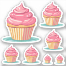 Fille Anniversaire Cute Cupcakes Rose