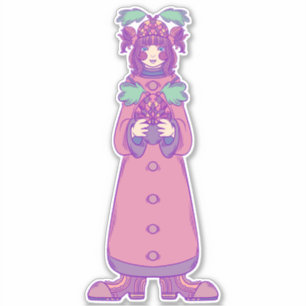 Sticker Fille au gland