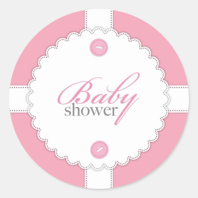 Sticker fille baby shower Dantel (Devant)
