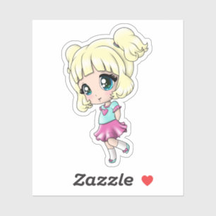 Sticker Fille blanche