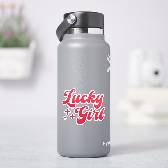 Sticker Fille chanceuse (HydroFlask)
