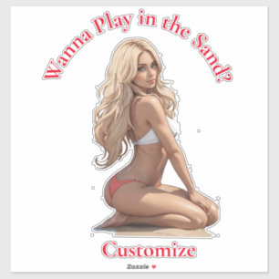 Sticker Fille de plage de Bikini Thunder_Cove