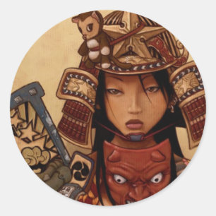 Sticker fille Devil Samurai