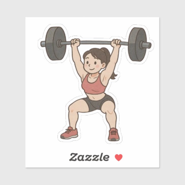 Sticker Fille forte ! (Feuille)