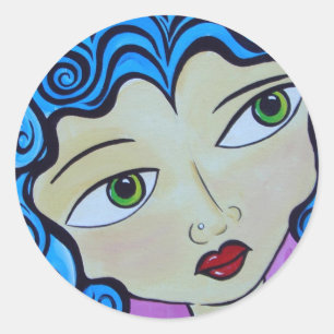Sticker fille Pop Art Punk