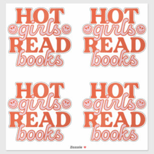 Sticker Filles Chaudes Lisent Des Livres