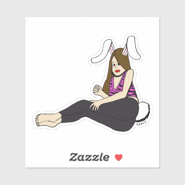 Sticker fillette (Feuille)