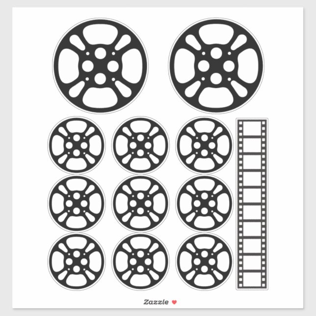 Sticker Film Reel / Movie Reel Temporary Tattoo (Feuille)