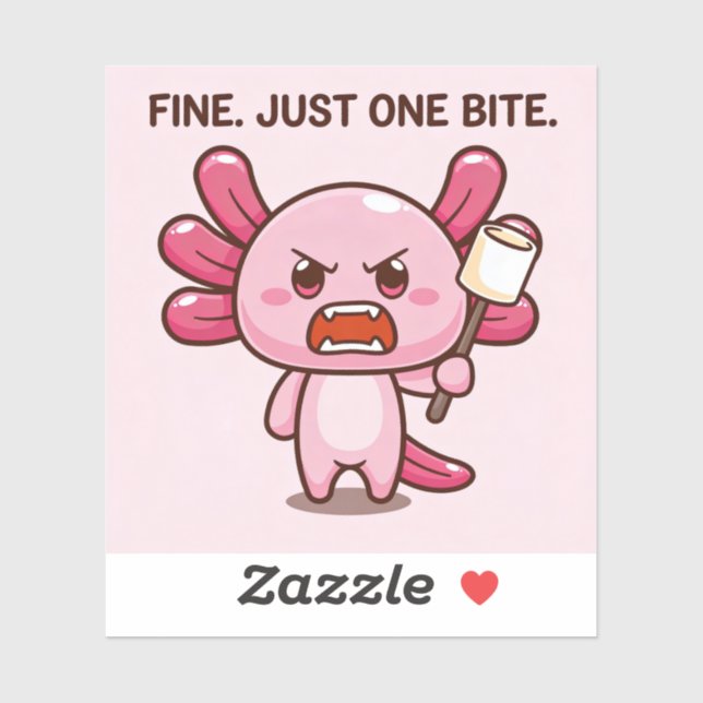 STICKER FINE. JUST ONE BITE. (Feuille)