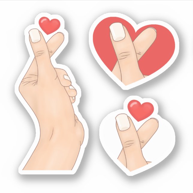 Sticker Fingers Finger Heart Scrap Book (Devant)