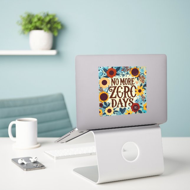 Sticker Fini Les Jours Nuls Encourageant La Citation Flora (Ordinateur portable sur le bureau)