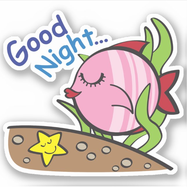 Sticker Fish World - Bonne Nuit (Devant)