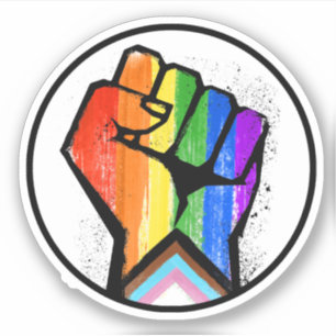 Sticker FISTE DE LA Fierté DU PROGRÈS LGBTQ RÉSISTANCE