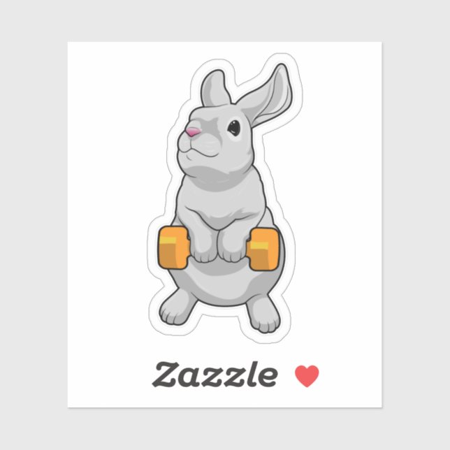 Sticker Fitness Rabbit Dumbbell (Feuille)
