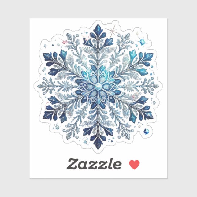 Sticker Flacons de neige et cristal de glace (Feuille)