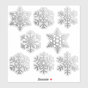Sticker Flacons de neige / Flacons de neige dans une finit