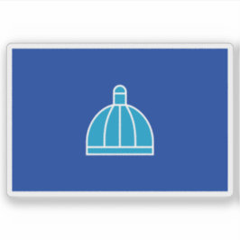 Sticker Flag of Durban, the Republic of South Africa