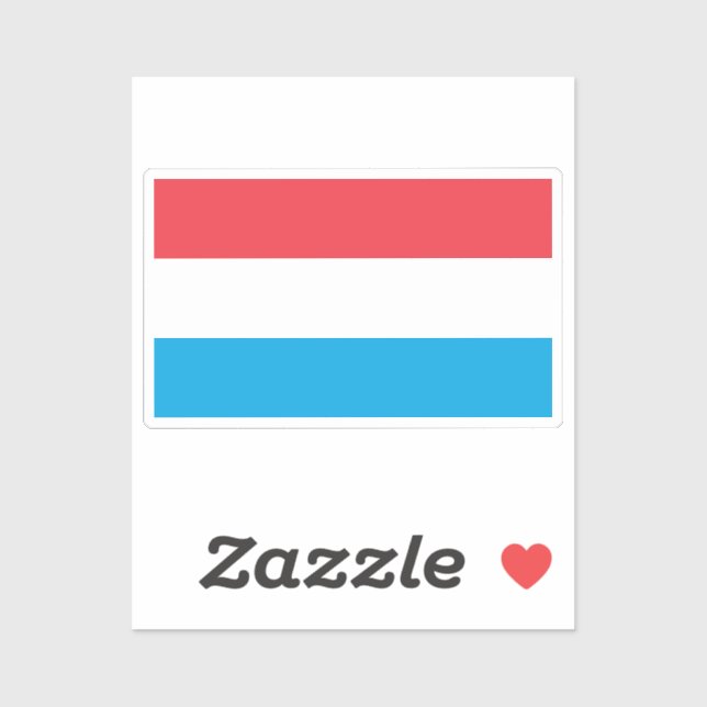 Sticker Flag of Luxembourg custom-cut  (Feuille)