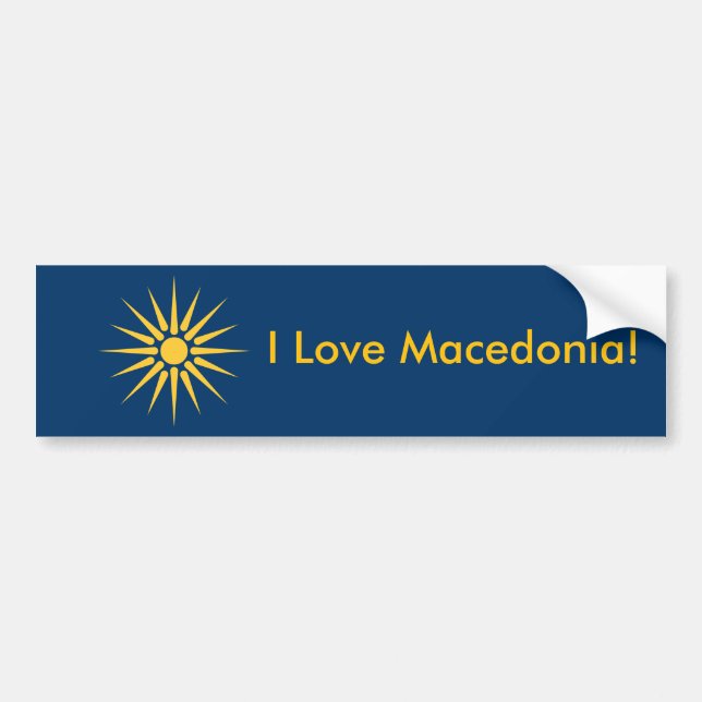 Sticker Flag of Macedonia, Greece Autoaufkleber (Vorne)