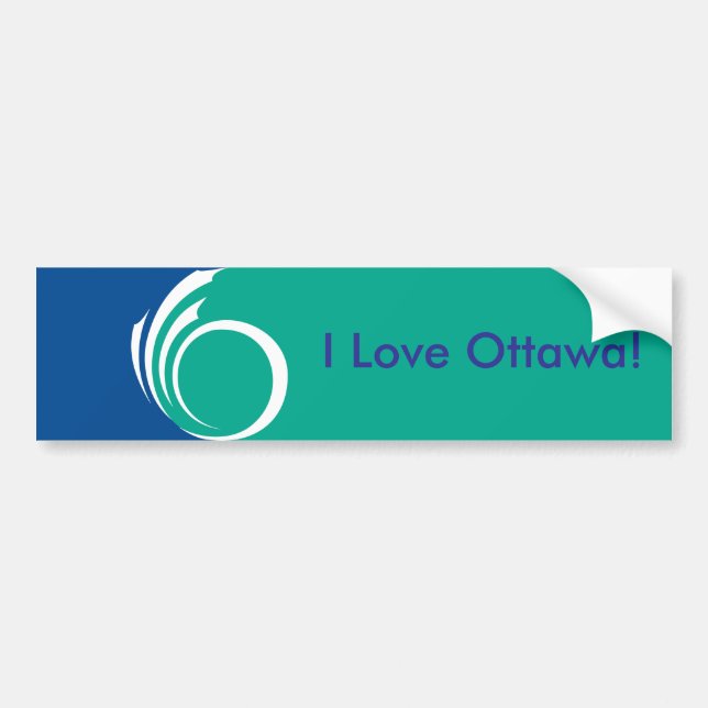 Sticker Flag of Ottawa, Canada Autoaufkleber (Vorne)