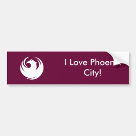 Sticker Flag of Phoenix City, Arizona Autoaufkleber