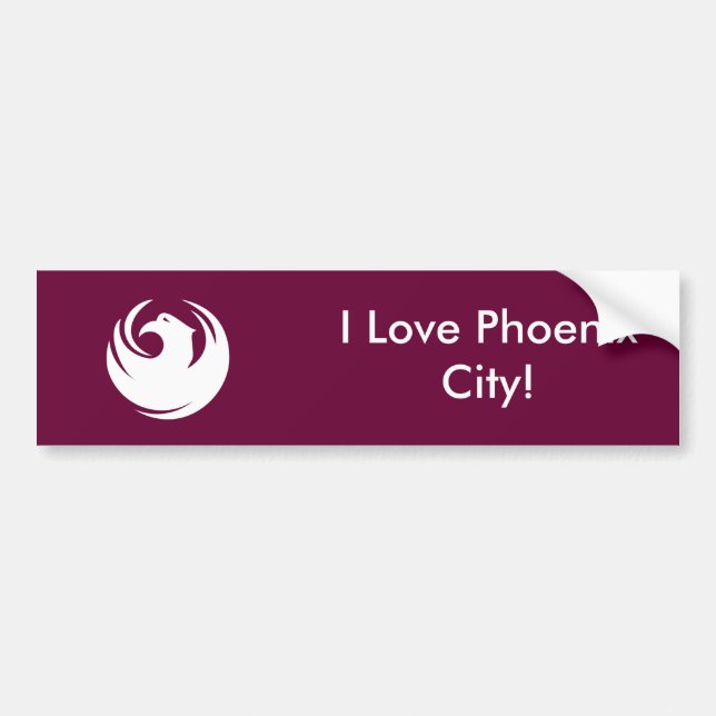 Sticker Flag of Phoenix City, Arizona Autoaufkleber (Vorne)