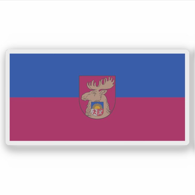 Sticker Flag of the city of Jelgava, Latvia (Devant)