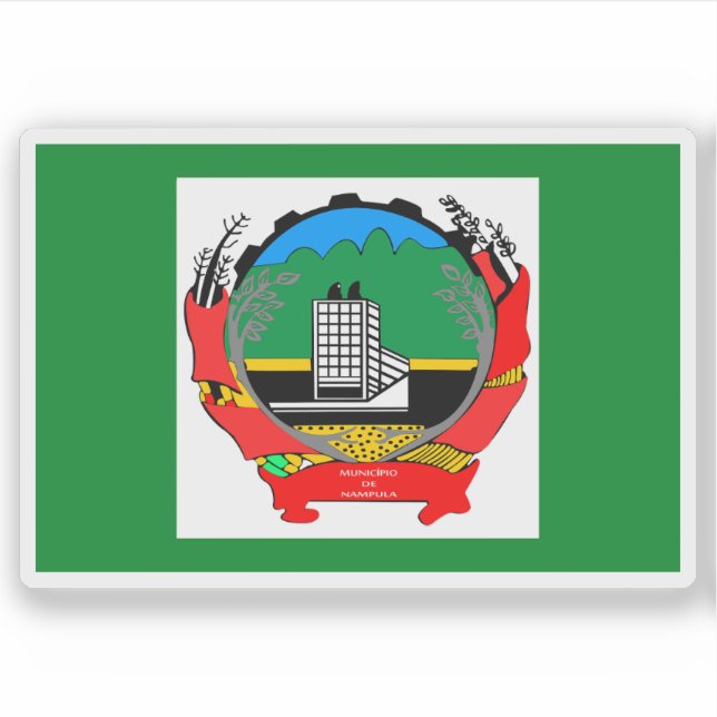 Sticker Flag of the city of Nampula, Mozambique (Devant)