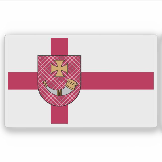 Sticker Flag of the city of Ventspils, Latvia (Devant)