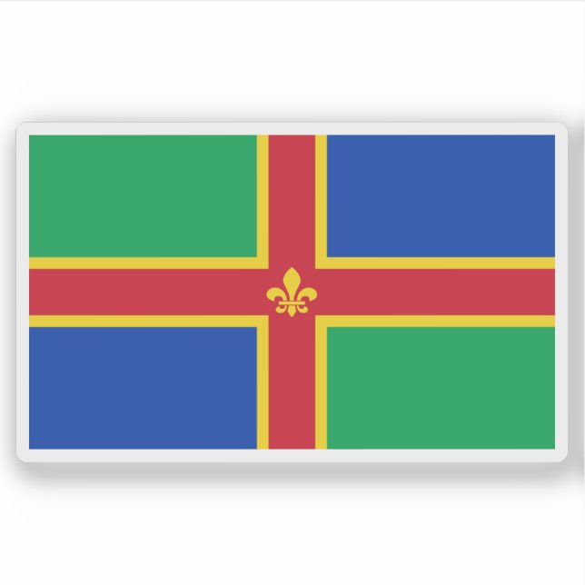 Sticker Flag of the county of Lincolnshire, England (Devant)
