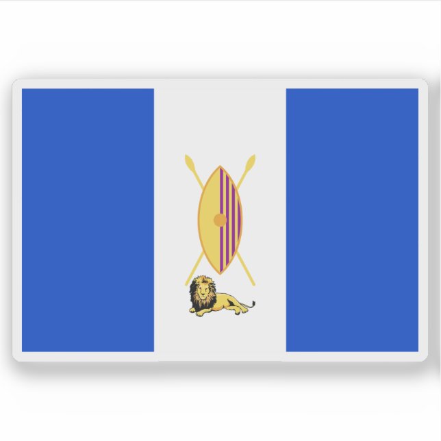 Sticker Flag of the Kingdom of Buganda, Uganda (Devant)