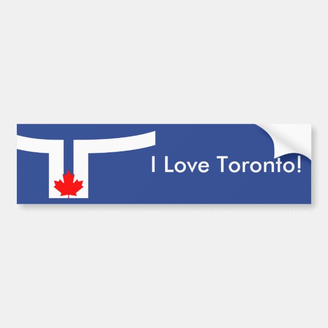 Sticker Flag of Toronto, Canada (Devant)