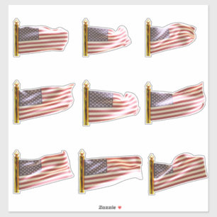 Sticker Flags américains
