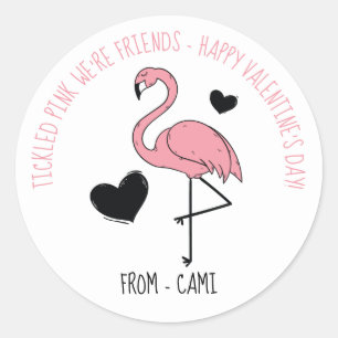 Sticker Flamant rose Valentine
