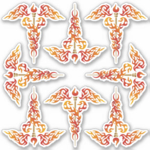 Sticker Flamme Caduceus