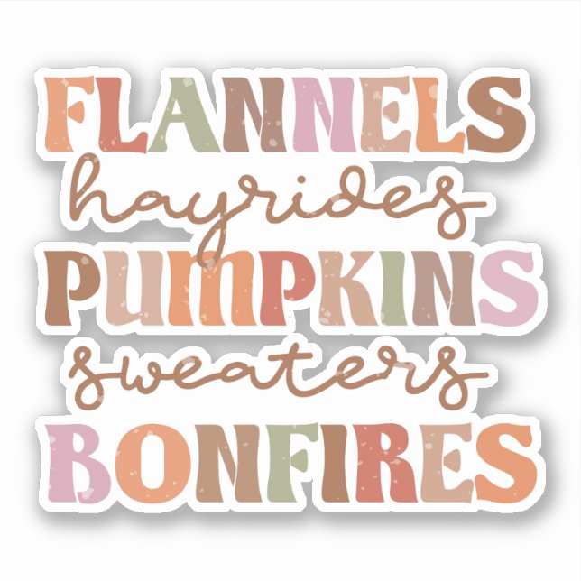 Sticker Flannings Bonfires Citrouille (Devant)