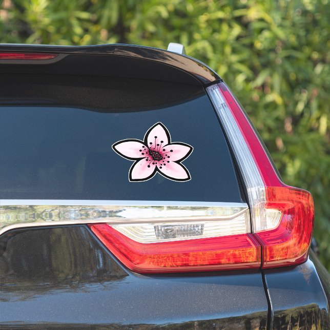 Sticker Fleur de cerise (Côté voiture)