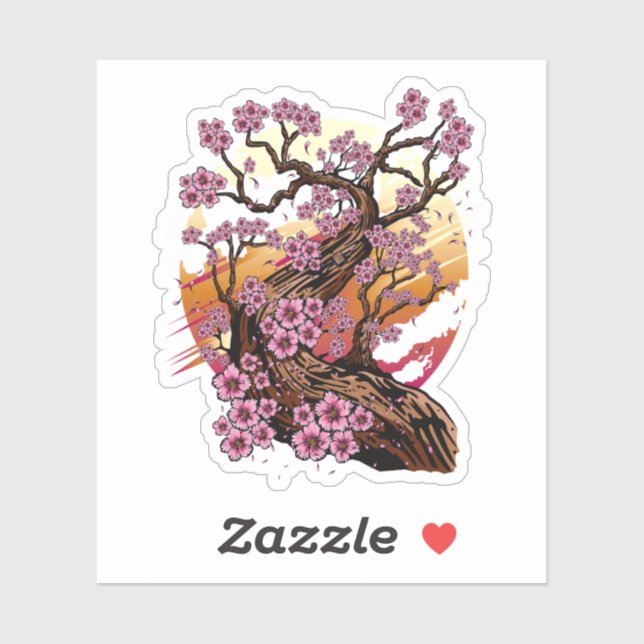 Sticker Fleur de cerisier sauvage (Feuille)