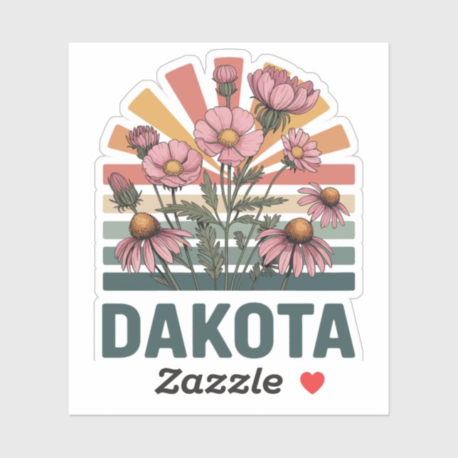 Sticker Fleur de Dakota (Feuille)
