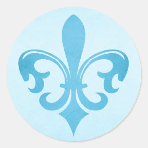 sticker Fleur de lis bleu
