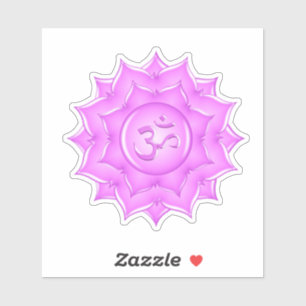 Sticker Fleur de Lotus en Verre Rose