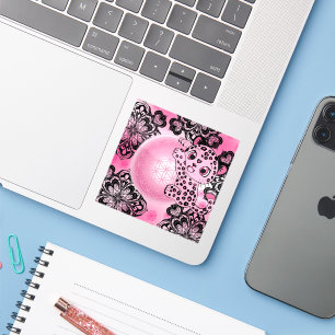 Sticker Fleur de vie Harmony Léopard Rose