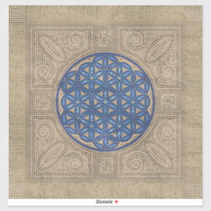 Sticker Fleur de vie Mosaïque de mosaïque ornement N2