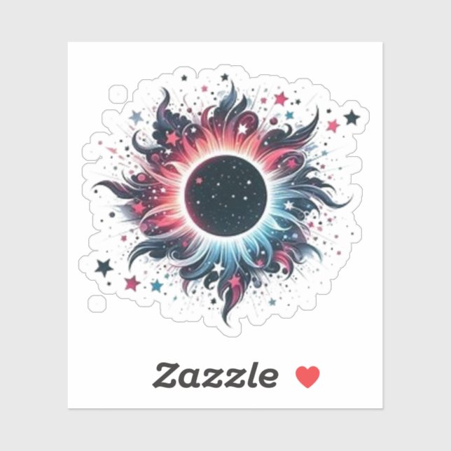 Sticker Fleur d'éclipse solaire (Feuille)