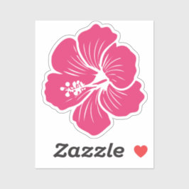 Sticker Fleur d'Hibiscus de couleur magenta ou violette