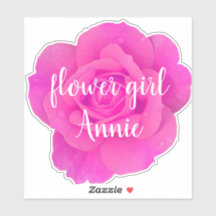 Fleur Fille Violet Rose Rose Nom personnalisé