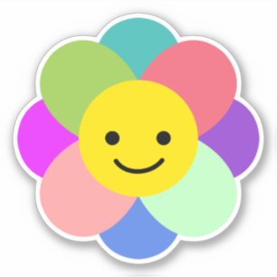 Sticker Fleur Heureuse