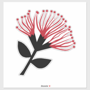 Sticker Fleur Pohutukawa, Nouvelle-Zélande
