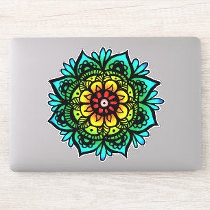 Sticker Fleur Rainbow Mandala