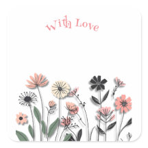 Sticker Fleur sauvage minimaliste élégant